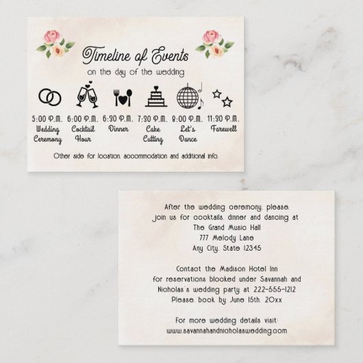 ビニールレコード結婚のタイムラインエンクロージャカード エンクロージャーカード (正面/裏面)