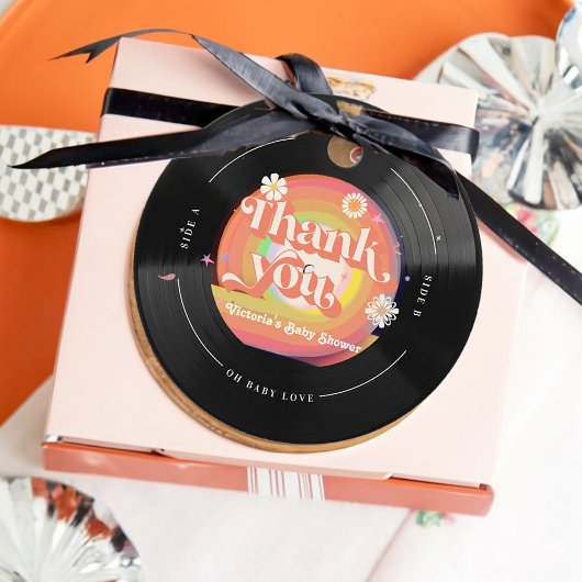 ビニールレコード赤ちゃんシャワー フェイバータグ