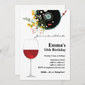 ビニールレコード，オリ素朴ディーズ音楽，花，大人 招待状 (正面/裏面)