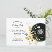 ビニールレコード、オルディ素朴ス音楽、花、 招待状 (スタンド正面)