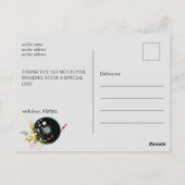 ビニールレコード,  オールディーズの素朴な音楽, 花 ポストカード (裏面)