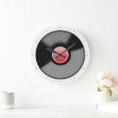 ビニールレコード ターンテーブル LP 壁掛け時計 ラージ壁時計 (ホーム)