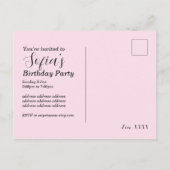 ビニールレコード、フローラ、オルディ素朴ー、ウィメンズミュージック インビテーションポストカード (裏面)