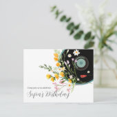 ビニールレコード、フローラ、オルディ素朴ー、ウィメンズミュージック インビテーションポストカード (スタンド正面)