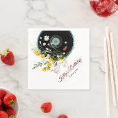 ビニールレコード、フローラ、オルディ素朴ー、ウィメンズミュージック スタンダードカクテルナプキン (インサイチュ)