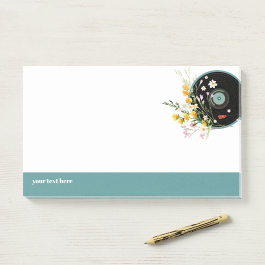 ビニールレコード、フローラ、オルディ素朴ー、ウィメンズミュージック ポストイット (デスク)