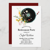 ビニールレコード、フローラ、オルディ素朴ー、ウィメンズミュージック 招待状 (正面/裏面)