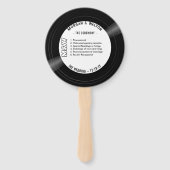 ビニールレコード モノグラム ウェディングプログラム 白 ハンドファン (正面)