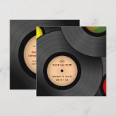 ビニールレコード レトロ セーブ・ザ・デート ご案内 (正面/裏面)