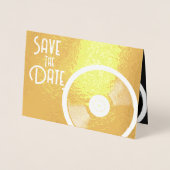 ビニールレコード レトロ 70年代 モノクロ ミニマル 箔カード (正面)