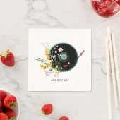 ビニールレコード,  古い曲の郷愁の音楽, 花 スタンダードカクテルナプキン (インサイチュ)