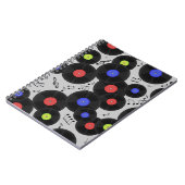 ビニールレコード:音符パターン ノートブック (左側)
