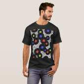 ビニールレコード:音符パターン Tシャツ (正面フル)