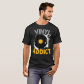 ビニールレコード – Vinyl Addict DJ Audiophile LP EP Tシャツ (正面フル)