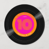 ビニールレコードDiscoホットピンクオレンジ色テーブル番号 セーブザデート (正面)