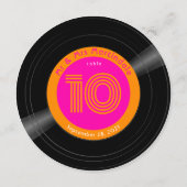 ビニールレコードDiscoホットピンクオレンジ色テーブル番号 セーブザデート (裏面)