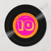 ビニールレコードDiscoホットピンクオレンジ色テーブル番号 セーブザデート (正面)