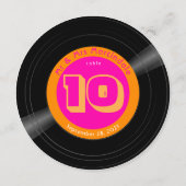 ビニールレコードDiscoホットピンクオレンジ色テーブル番号 セーブザデート (裏面)