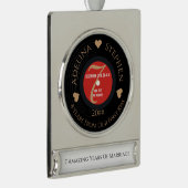 ビニールロマンチック第7回銅結婚記念日 シルバープレートバナーオーナメント (右)