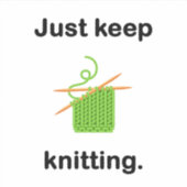 ビニール保のステッカー「編み物のみ」 シール (正面)