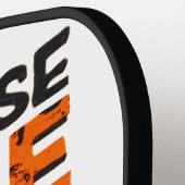 ビニール包まれたフラスコ ピックルボールラケット (左詳細)