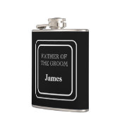 ビニール包まれたフラスコ – 新郎の父 フラスク (左)