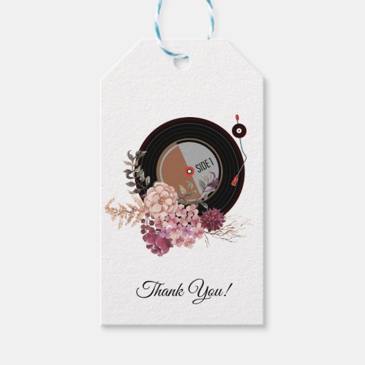 ビニール感謝していレコード選手 ギフトタグ (正面)