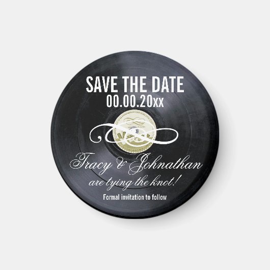 ビニール日付のパーソナライズ マグネット (正面)