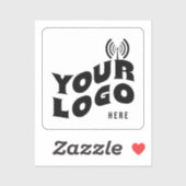 ビニール澄んスクエアにロゴを入れたビジネスケース シール (シート)