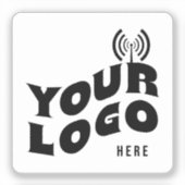 ビニール澄んスクエアにロゴを入れたビジネスケース シール (正面)