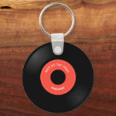 ビニール独身のレコード「45」デザインキーチェーン キーホルダー (正面)
