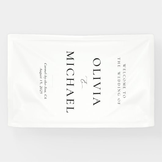 ビニール結婚看板へようこそ 横断幕 (横)