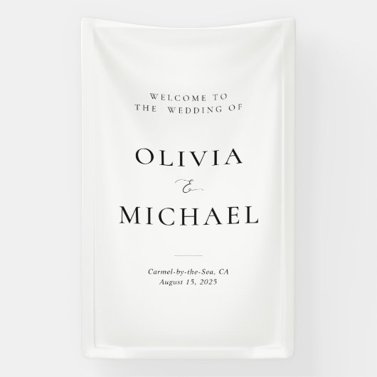 ビニール結婚看板へようこそ 横断幕 (縦)