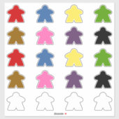 ビニール製のミニシール・シート | 9色 シール (シート)