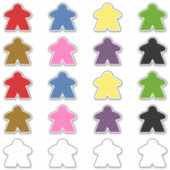 ビニール製のミニシール・シート | 9色 シール (正面)