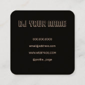 ビニール遊カバー黒 スクエア名刺 (裏面)