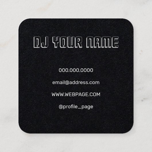 ビニール遊形レトロヴィンテージ スクエア名刺 (裏面)