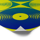 ビニール音楽レコードポップ・アートのアートスタイルスクエア ポスター (角)