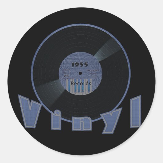 ビニール33 RPMの記録1955ラベル ラウンドシール (正面)