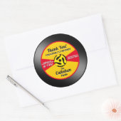 ビニール45レコードラベルバースデーパーティーありがとう ラウンドシール (封筒)