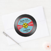 ビニール45レコードラベル誕生日パーティー感謝 ラウンドシール (封筒)