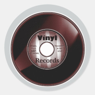 ビニール45 RPMは、赤か白記録します ラウンドシール