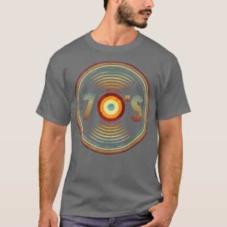 ビニール70年代ヴィンテージレトロ年誕生音楽ギフト Tシャツ