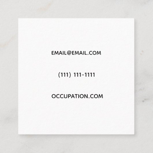 ビニール スクエア名刺 (裏面)