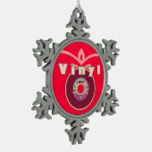 ビニール！1963 45レコード スノーフレークピューターオーナメント (左)