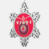 ビニール！1963 45レコード スノーフレークピューターオーナメント (右)