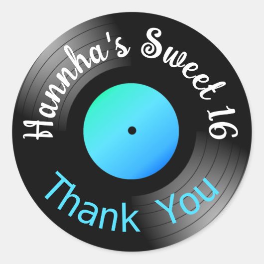 ビニールLPレコードのお気に入り ラウンドシール (正面)