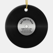 ビニールLPレコードの背景 セラミックオーナメント (正面)