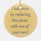 ビニールLPレコードの背景 セラミックオーナメント (裏面)