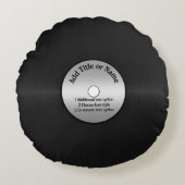 ビニールLPレコードの背景 ラウンドクッション (正面)